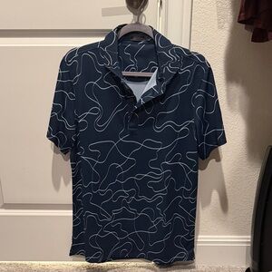 GFore Dark Blue Abstract Men's Polo